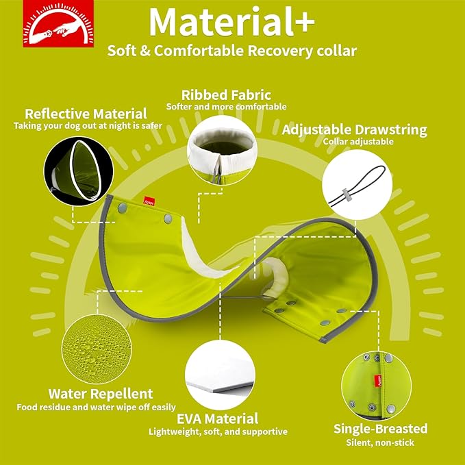 Agape Soft Dog Cone for Small Dogs & Cats, Comfy Dogs Recovery Collar After Surgery, Adjustable E Collar Alternative to Stop Licking, Protective Elizabethan Cones for Pup&Kitty, Comfortable Dog Cones