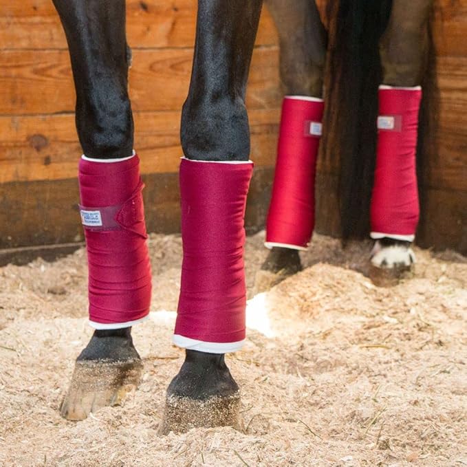 Dura-Tech Standing Wraps for Horses | Color Royal | Optimal Comfort & Support | Ideal for Post-Exercise & Trailering | Right Tension Application | Secure Closure