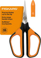 Fiskars Comfort Loop Micro-Tip Pruning Snips - 7" Garden Shears with Sheath and Extra Large SoftGrip Handle - Yard and Garden Tools - Orange/Black