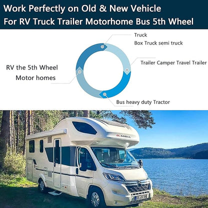 128GB DVR Dash cam Audio 10.1 inch 1080P Backup Camera Monitor & Built-in Recorder for RV Truck Trailer Rear Side Front Reversing View Wired System 4 Split Large Screen Waterproof Avoid Blind Spot