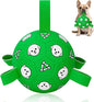 Dog Toys Ball, Durable Dog Soccer Ball with Straps, Interactive Dog Toys for Tug of War, Water Pool Puppy Toys for Indoor/Outdoor – Fun Dog Birthday Gift for Small & Medium Dogs, 6 Inch