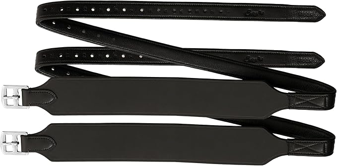 Exion Wide Stability Stirrup Leathers for English Saddles | Premium Cowhide Leather | Enhanced Leg Stability & Comfort | Sizes: 48" to 62"