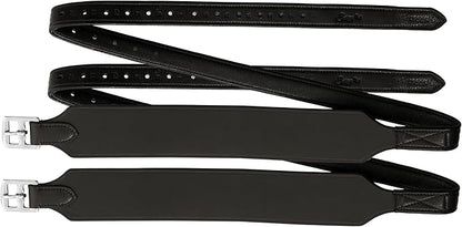 Exion Wide Stability Stirrup Leathers for English Saddles | Premium Cowhide Leather | Enhanced Leg Stability & Comfort | Sizes: 48" to 62"