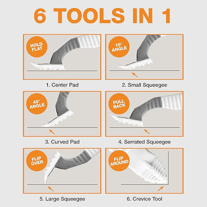 FurDozer X6 Pet Hair Remover & Auto Detailing Tool - Cat & Dog Hair Remover for Carpets, Car Interiors, Couches, Bedding, & Pet Furniture - Reusable Pet Hair Removal Tool for Fur & Lint (Grey, 2-Pack)