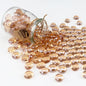 2.16LB Glass Beads Vase Filler Aquarium Gravel Decor Flat Glass Marbles Gems Pebbles Fish Tank Rocks Home Decorative Art Craft - Champagne