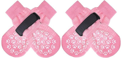 EXPAWLORER Anti Slip Dog Socks to Prevent Licking Paws, Dog Shoes for Hot Pavement, Dog Booties for Small Medium Large Senior Dogs, Traction Control Dog Boots & Paw Protectors for Hardwood Floors