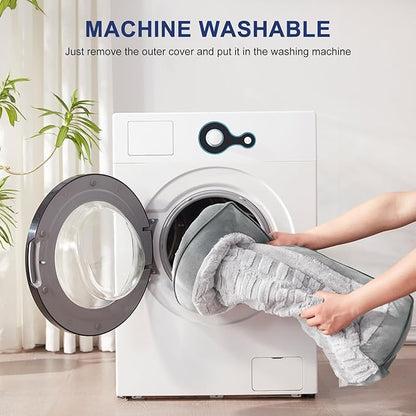 FURTIME Orthopedic Dog Bed for Extra Large Dogs - XL Washable Dog Sofa Bed Large, Supportive Foam Pet Couch Bed with Removable Washable Cover, Waterproof Lining and Nonskid Bottom, Light Grey