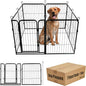 Dog Playpen,24 32 40 48 in(H) Pet Fence Outdoor for Rv Camping,Garden Fence Small Animal Barrie for Yard,11Ft(L)-56Ft(L) Black Metal Temporary Fencing