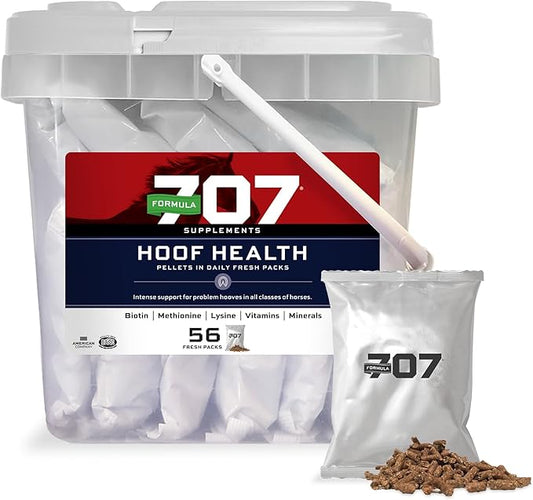 Formula 707 Hoof Health Equine Supplement, Daily Fresh Packs, 56 Day Supply - Biotin, Amino Acids, and Minerals to Improve and Support Healthy Horse Hooves