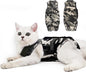 DOTON Cat Recovery Suit for Male and Female Surgical Post Surgery Soft Cone Onesie Shirt Clothes Neuter Licking Protective Diapers Outfit Cover Kitten Spay Collar(S, Camouflage)