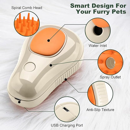 3 In 1 Pet Brush for Shedding, Portable Hair Removal Tool for Cats and Dogs, Deshedding Grooming Brush for Indoor Pets