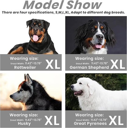 Dog Muzzle, Basket Muzzle for Small Medium Large Dogs, Anti-Biting and Chewing, Lightweight & Sturdy Cage Design, Allows Panting & Drinking, Ideal for Grooming & Training(Black Size XL)