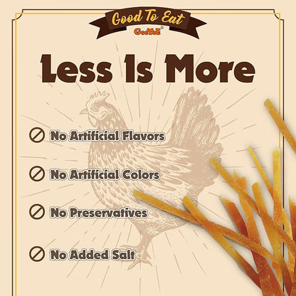 Gootoe Chicken Breast Strips 1 lb, Dog Treats, All Natural, Grain-Free, High-Protein, Healthy & Easily Digestible, Soft Texture