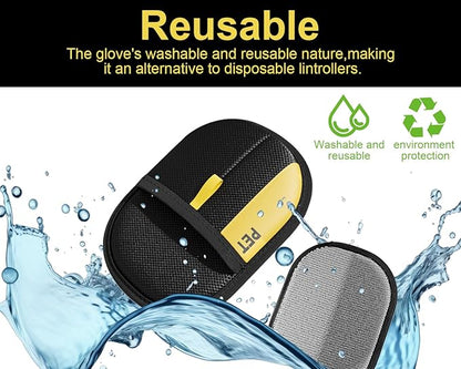 2Pcs Electrostatic Gloves Pet Hair Removal, Reusable Cat & Dog Hair Remover for Couch, Furniture, Carpet, Curtain, Upgraded Animal Fur Removal Tool, Cat Grooming Gloves