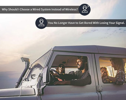 Fookoo Ⅱ HD Backup Camera System Kit, 9" 1080P Reversing Monitor+IP69 Waterproof Rear View Camera, Sharp CCD Chip, 100% Not Wash Up, Truck/Semi Trailer/Box Truck/RV (DY901-Wired)