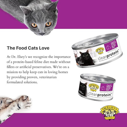Dr. Elsey's cleanprotein Original Rabbit & Turkey Recipe Wet Cat Food, (Pack of 24), 5.3oz Cans