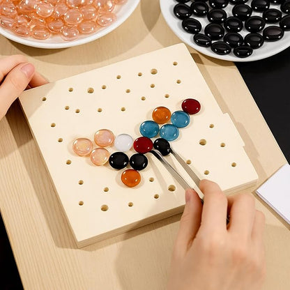 FUTUREPLUSX 1LB Pink Flat Glass Marbles, Vase Fillers Gems Fish Bowl Marbles Decorative Glass Pebbles for Vases Aquarium Floral Smooth Stone