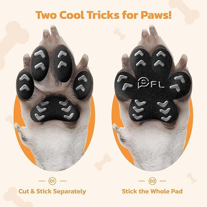 Anti-Slip Dog Paw Protector Pads for Senior Dogs, Dog Paw Pink Stickers with Strong Traction on Hardwood Floor, Dog Essentials,12sets(48pcs) S(4-10lbs)