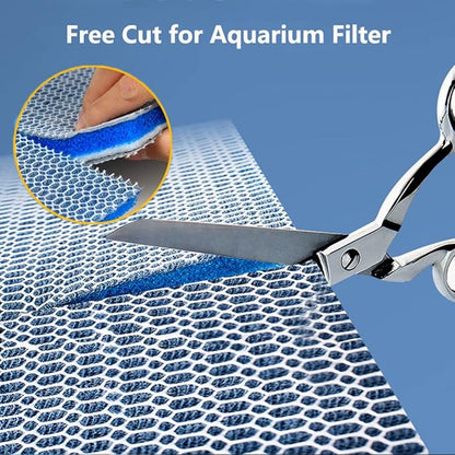 Aquarium Filter Media, Newly Premium 8-Layer Filter Pads for Aquarium, Fish Tank Sponge Pad Foam Filter Accessories for Pond (47" x 12",1 Pack)