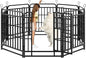 Dog Playpen Outdoor 8 Panels Heavy Duty Dog Fence 32" Height with Thick Pipe Anti-Rust with Doors Portable for RV Camping Yard, Total 18FT, 25 Sq.ft, Snowy Black