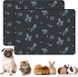 2-Pack Guinea Pig Cage Liner Washable, 36in x 48in Ultra-Absorbent Guinea Pig Bedding for Cage Non-Slip Leak-Proof Pee Pads for Dogs Rabbit Bunny Cat Litter Mat, Navy