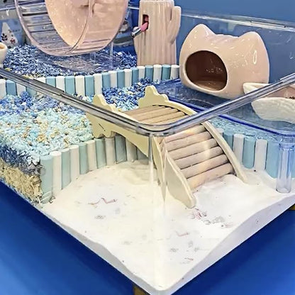 DR.DUDU Hamster Bath Sand, 6.6lb Dust Free Desert Sand or Potty Litter Sand for Hamster Chinchillas Gerbil Syrian Mice Small Animals (White, Flower Smell)