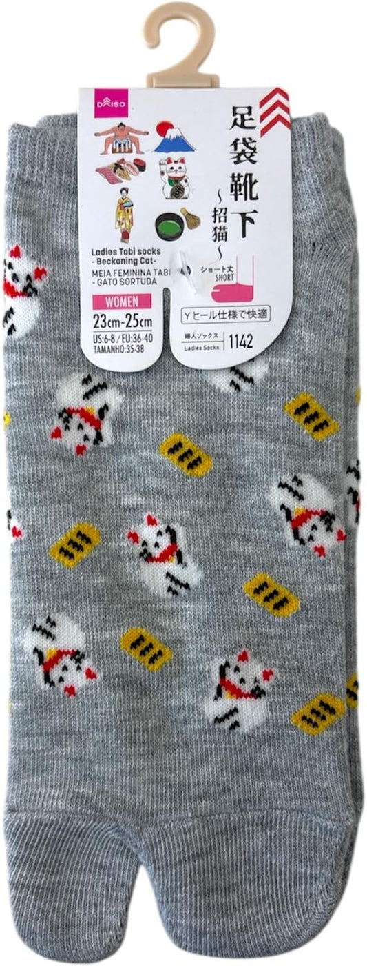 Japan Style Tabi Socks for Split Toe, Comfortable Tabi Toe Socks for Unisex Mt. Fuji, Lucky Cat, Sushi, Sumo, Ukiyoe, Hokusai