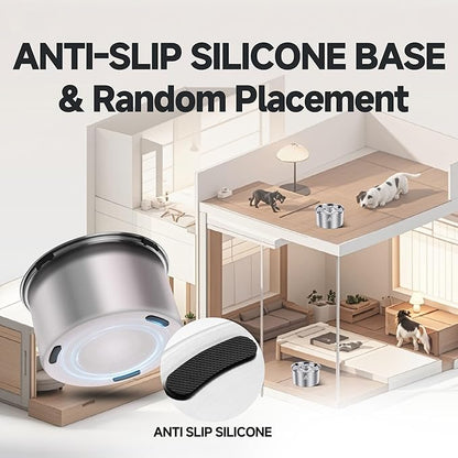 Dog Water Bowl No Spill, 5.6L/1.5 Gallon No Drip Slow Drinking Dog Water Bowl Dispenser Spill Proof, Large Stainless Steel Slobber Stopper for Messy Drinkers, Small Medium & Large Dogs