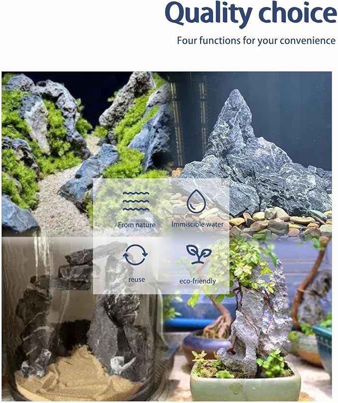 Aquarium Rocks Seiryu Stones Natural Hardscape Stone for Aquariums, Fish Tanks, Bonsai, Terrariums, Wargaming Dioramas, Indoor or Outdoor Gardens-5Lb(2-6 Inch)