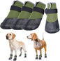 Dog Shoes Lightweight Dog Boots-Breathable Knitted Paw Protector with Adjustable Strap for Hot Pavement, Rain Walking, Hardwood Floors Anti Slip Reduce Noise, Prevent Licking Paws(Green,M)