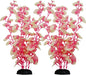 16 Inch Aquarium Fish Tank Plant Betta Fish Tank Decor,2 Pack Silk Aquarium Plants for Aquarium Decoration (White-Pink)