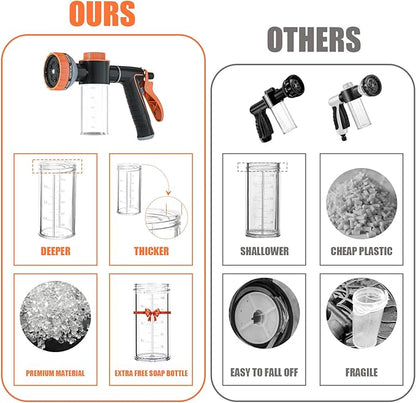 Dog Washing Hose Attachment for Pet Bathing with Black Shower Diverter, Pup Dog Wash Hose Nozzle Shampoo Sprayer for Indoor Outdoor Pet Shower, Dog Shower Attachment with Dog Brush