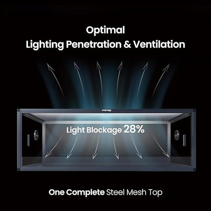 85 Gallon Reptile Tank, Front Opening Snake Tank for Easy Maintenance, Reptile Enclosure with Top Screen Ventilation 48''x24''x18''