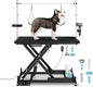 Electric Pet Grooming Table for Large Dogs - Professional Heavy Duty Height Adjustable Pet Grooming Station with Anti Slip Tabletop, Two Nooses & Tool Organizer, Maximum Capacity Up to 250 lbs Black