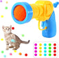 21Pcs Cat Ball Toy Launcher - Includes 20 Colorful Plush Cat Balls and Exciting Launcher Set，Funny Interactive Cat Toys for Bored Indoor Adult Cats, Cute Kitten Kitty Toys