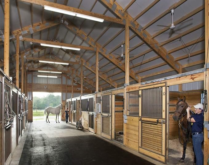 American Floor Mats - Horse/Stable Mats - Heavy Duty Stall Mats - Thick, Durable Rubber Flooring Solid Black 3/8" Thick - 4' x 25' Roll