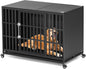 48 inch Heavy Duty Dog Crate with Self-Locking Latch, Indestructible Large Steel Kennel with Enclosed Design, Escape-Proof and Chew-Proof Pet Cage for High Anxiety Dogs