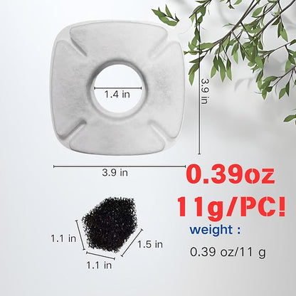 20 Pcs Cat Water Fountain Replacement Filters, Compatible With Veken 95oz/2.8L Cat Water Fountain,(Contains 10 Cat Fountain Filters and 10 Sponges)