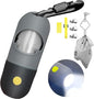 Dog Poop Bag Dispenser with Built-in LED Flashlight and Metal Clip for Leash, Pet Waste Bag Holder, Dog Walking Accessory (Black)