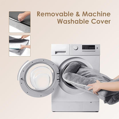 EHEYCIGA Orthopedic Dog Beds for Extra Large Dogs, Waterproof Memory Foam XXL Pet Bed with Sides, Non-Slip Bottom and Egg-Crate Foam Big Dog Couch Bed with Washable Removable Cover, Grey