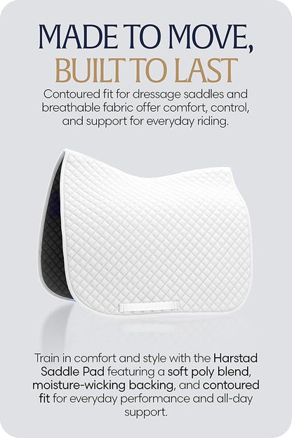 Equinavia Harstad Dressage Saddle Pad | Classic & Durable | Moisture-Wicking Tricot Backing