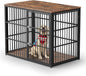 48'' XXL Dog Crate Furniture with 3 Doors,Wooden Crate End Table Heavy Duty Indoor Combination Cage for Medium to Large Dogs, Multiple Units Can be Combined