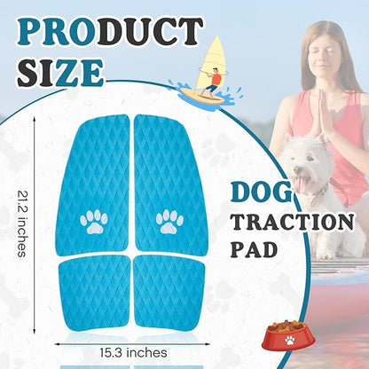 Dog Traction Pad Dog Paddle Board Kayak Accessories 21.2 x 15.3 Inch Non Slip Deck Grip Mat Surfboard Traction Good Grip EVA Foams for SUP Skimboard Paddleboard Surfboard