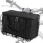 Aodaer Bike Basket with Removable Liner Bag Cargo Net Large Folding Bike Basket Quick Release Metal Ebike Basket Bicycle Storage Basket for Carrying Fruit & Grocery Pets Dogs