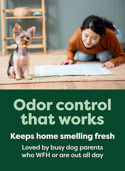 Earth Rated Max Absorbency Puppy Pee Pads for Dogs Absorbs 2X Faster & 2X More, Leak-Proof Odor-Free Potty Training Wee Wee Pad, Unscented, Large, 22” x 23”, 75 Count