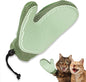 2 in 1 Pet Fur Glove & Cat Hair Remover Glove, Dog Grooming Glove Brush for Shedding, Massage, Efficient Pet Hair Remover Mitt for Couch, Carpet [Green/Single]