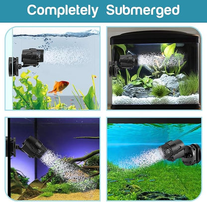 AQQA Wave Maker Pump, 530GPH Aquarium Circulation Pump 360 Degree Rotatable Submersible Powerhead Pump with Magnet Suction Base for Marine and Freshwater Aquariums（3W)