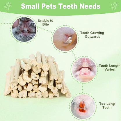 2.7lb Sweet Bamboo Sticks for Rabbits Chew Sticks Toys Guinea Pig Hamster Chinchilla Molar Treats Snacks, Natural Teeth Grinding Toys