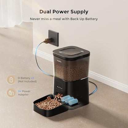 Espelho Automatic Cat Feeders WiFi: Food Dispenser with App Control 2.4Ghz WiFi- Smart Timed Cats Feeder with Voice Recorder| 4L Auto Pet Feeder for Cat and Small Dog- Up to 10 Meals per Day