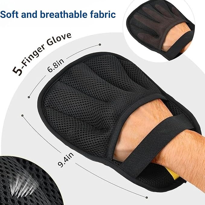 5-Pack Pet Hair Removal Gloves,Electrostatic Pet Hair Remover Tool,Dog Hair Remover Furniture Reusable & Washable Grooming Mitts,Lint & Fur Remover for Clothes, Carpets, Car Seats